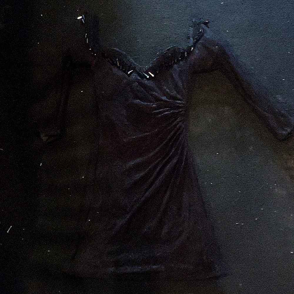 Vintage Black Lace Beaded Dress